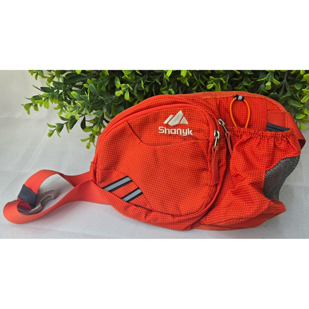 Shanyk Sport Waist Pack Orange Hiking Fanny Pack with Water Bottle Holder Run